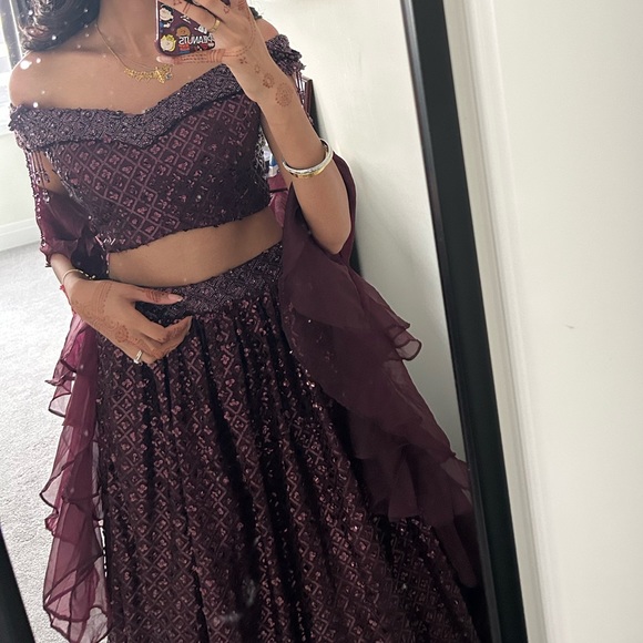 Purple Sequenced Lengha - Picture 2 of 2